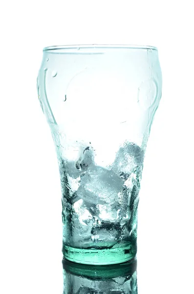 Eiswürfel Glas Mit Reflexion — Stockfoto