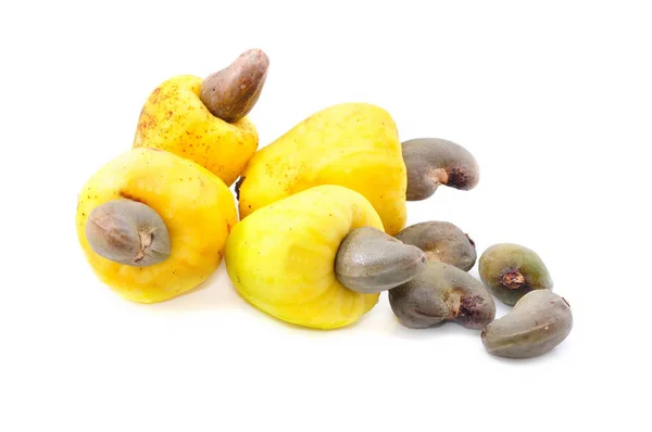 Cashew Frukt Anacardium Occidentale Isolerade Vit Bakgrund — Stockfoto