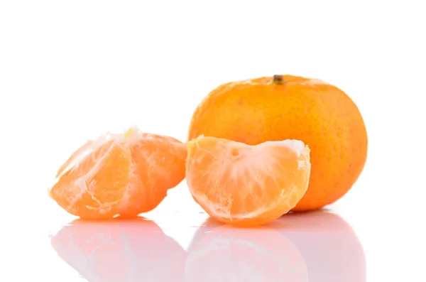 Orange Mandarin Tangerine Fruit Isolated White Background — Stock Photo, Image