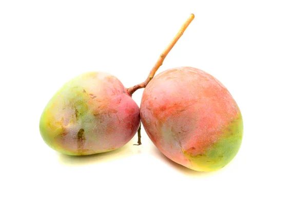 Mela Mango Frutta Isolata Sfondo Bianco — Foto Stock