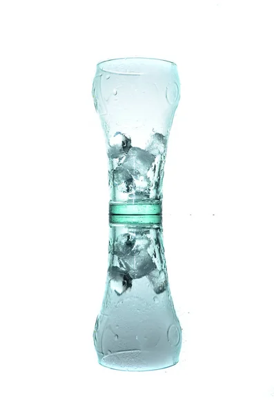 Ice Cubes Glass Reflection — Stock Photo, Image