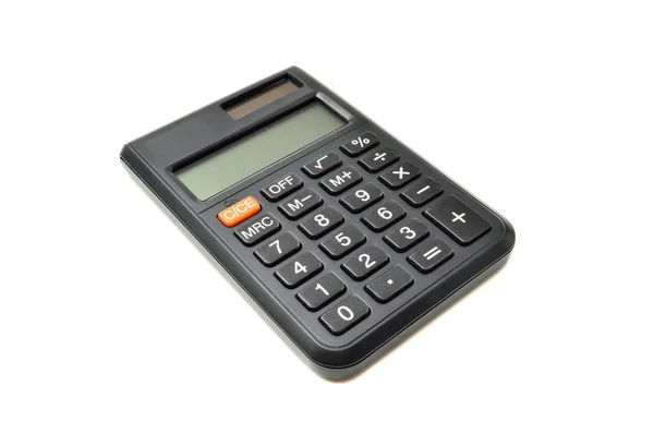 Calculator Negru Izolat Fundal Alb — Fotografie, imagine de stoc