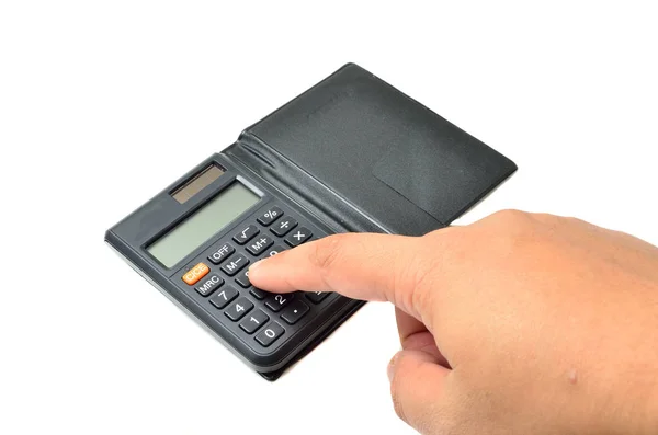 Calculator Deget Izolat Alb — Fotografie, imagine de stoc