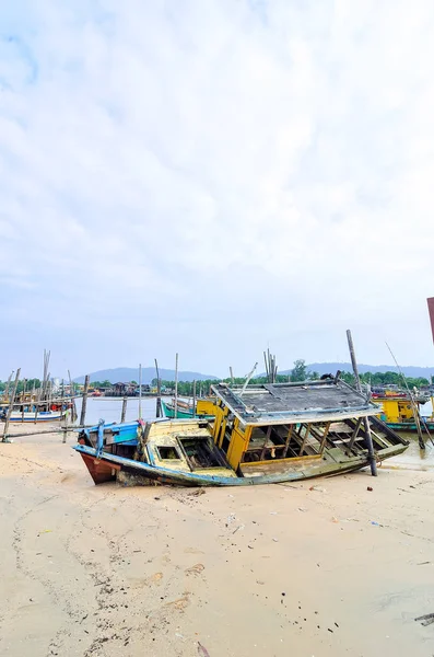 Barco Abandonado Embarcadero — Foto de Stock