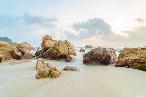 Moment Des Sonnenuntergangs Der Nähe Des Strandes — Stockfoto