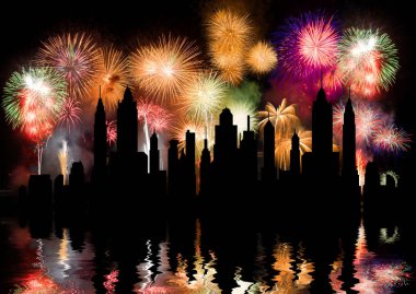 renkli havai fişek. Fireworks, estetik ve eğlence amaçlı kullanılan patlayıcı piroteknik aygıtların sınıfıdır. düşük ışık, yumuşak odak, sığ dof dolayı görünür gürültü, hafif hareket bulanıklığı