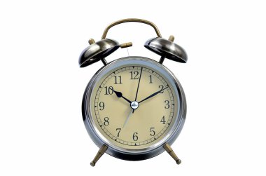 Beyaz arkaplanda alarm saati