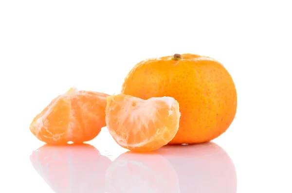 Orange Mandarin Tangerine Fruit Isolated White Background — Stock Photo, Image