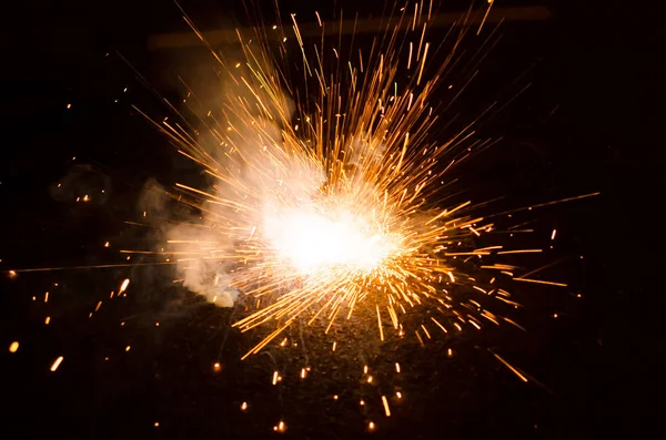 Sparklers Fundo Céu Escuro — Fotografia de Stock