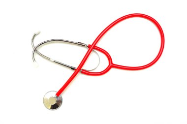 Beyaz arkaplanda steteskop