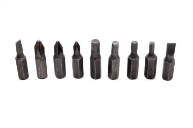 İnşaat bit üzerinde beyaz izole