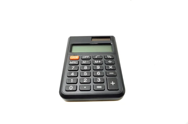 Calculator Negru Izolat Fundal Alb — Fotografie, imagine de stoc