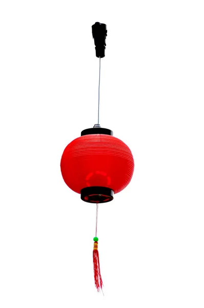 Red Lantern Isolated White — Stock Photo, Image