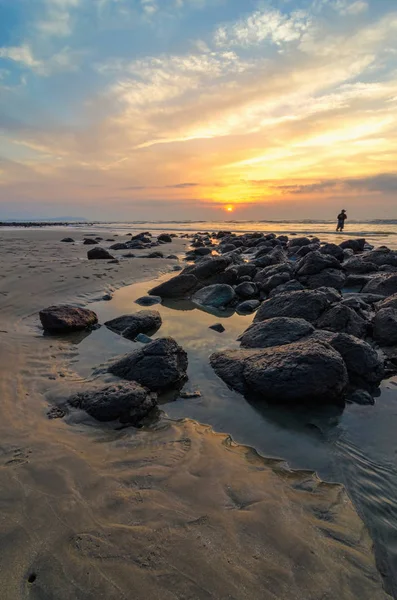 Vakkert Landskap Morgenen Når Solen Står Opp – stockfoto