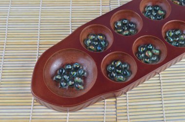 Congkak (seçici odak ve sığ Dof) Asya'nın geleneksel bir oyundur