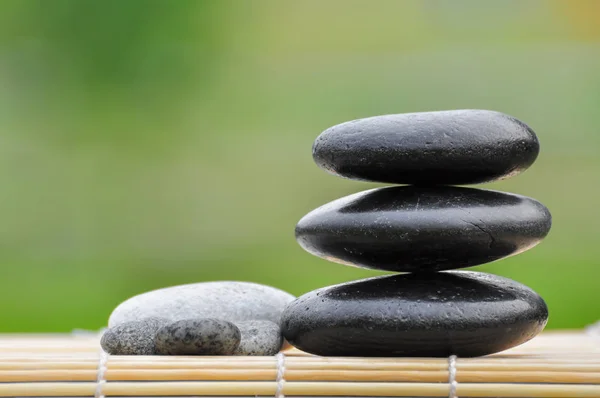 Pebble Stones Nature Bokeh Background Spa Concept — Stock Photo, Image