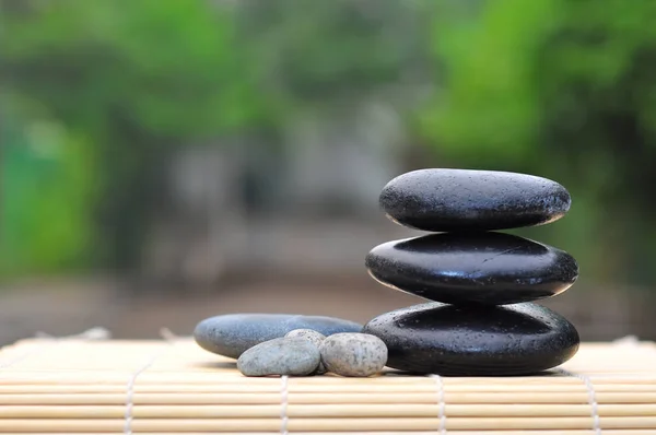 Pebble Stones Nature Bokeh Background Spa Concept — Stock Photo, Image