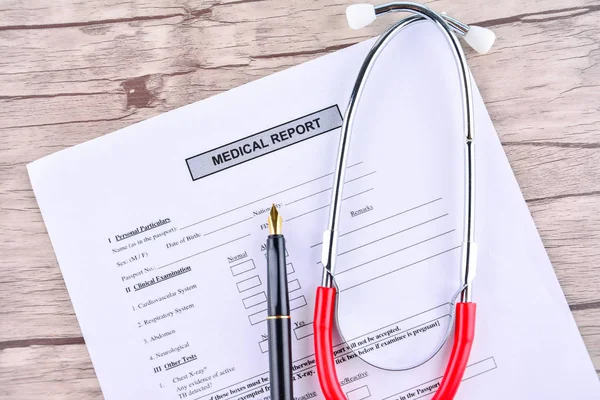 Medical Report Shethoscope Medical Healhcare Concept — Stock Photo, Image