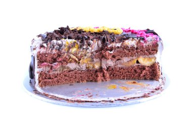 mutfakta lezzetli kesilmiş kek