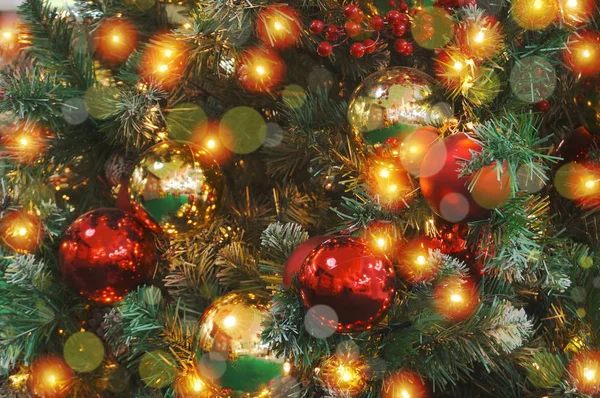 Vánoční zázemí s sváteční výzdobou a textem-Merry ch — Stock fotografie