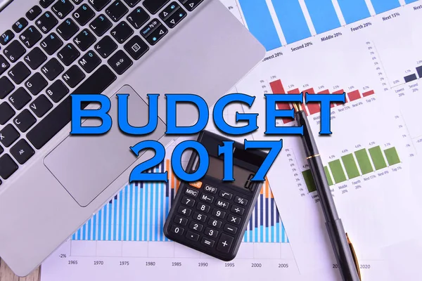 Бюджет 2017 року Бізнес та фінансова концепція . — стокове фото
