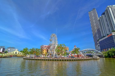 Malacca, Malezya - 31 Ocak: Malacca'da 31 Ocak 2016 tarihinde Melaka nehri kıyısında malacca gözü. Malakka, 7 Temmuz 2008'den beri Unesco Dünya Mirası Listesinde yer almaktadır..