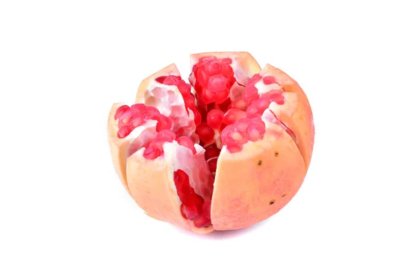 Ripe Pomegranate White Background — Stock Photo, Image