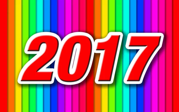 Felice Anno Nuovo 2017 Colorato Sfondo Celebrazione — Foto Stock