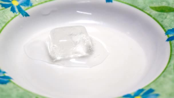 Melting Ice Cube Background — Stock Video