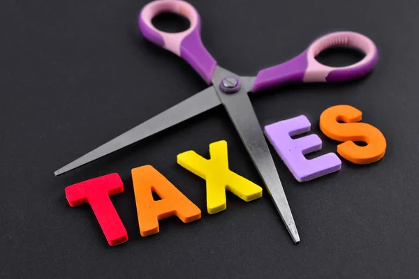 Tesoura Alfabeto Taxe — Fotografia de Stock