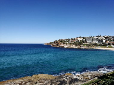 Bondi Sahili 'nin güzel manzarası Sydney Avustralya