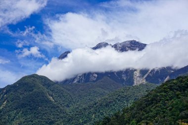 Sabah, Malezya 'daki Kinabalu Dağı manzarası