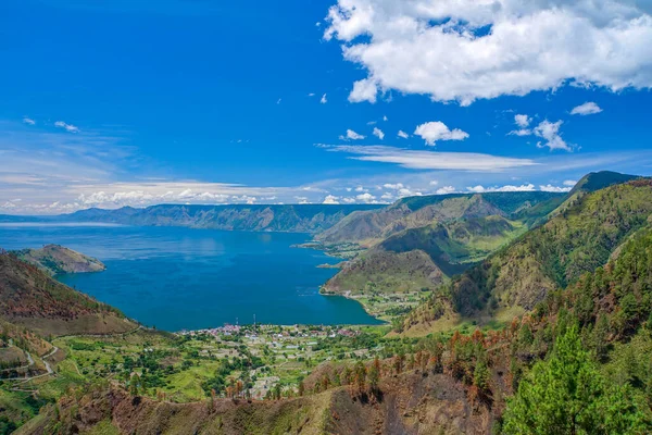 Bela Vista Danau Toba Lago Toba Sumatera Utara Indonésia — Fotografia de Stock