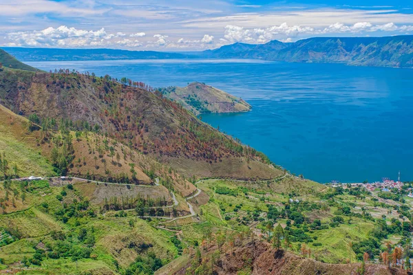 Bela Vista Danau Toba Lago Toba Sumatera Utara Indonésia — Fotografia de Stock