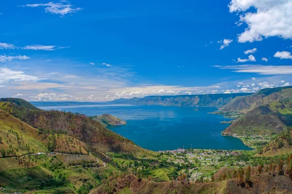 Bela Vista Danau Toba Lago Toba Sumatera Utara Indonésia — Fotografia de Stock