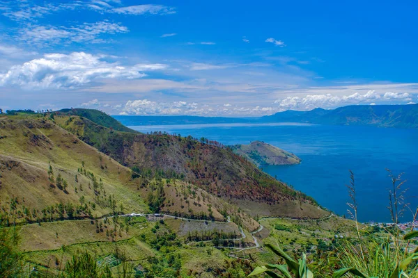 Hermosa Vista Danau Toba Lago Toba Sumatera Utara Indonesia — Foto de Stock