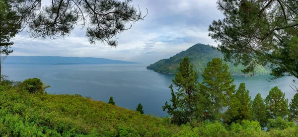Όμορφη Θέα Του Danau Toba Λίμνη Toba Στο Sumatera Utara — Φωτογραφία Αρχείου