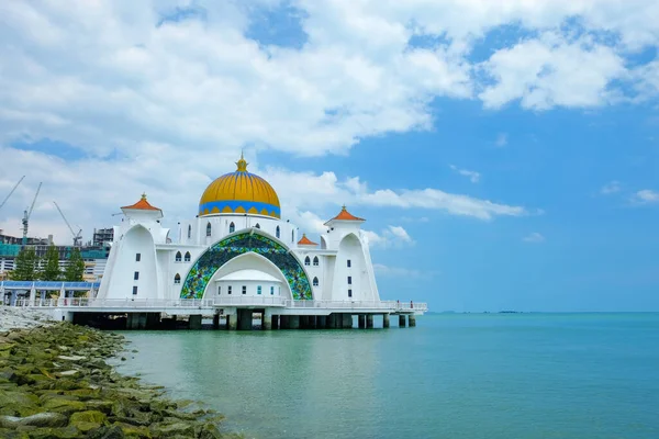 Malacca Boğazı Camisi Mescid Selat Melaka Malezya — Stok fotoğraf