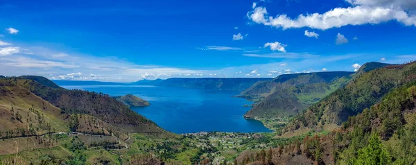 Hermosa Vista Danau Toba Lago Toba Sumatera Utara Indonesia — Foto de Stock