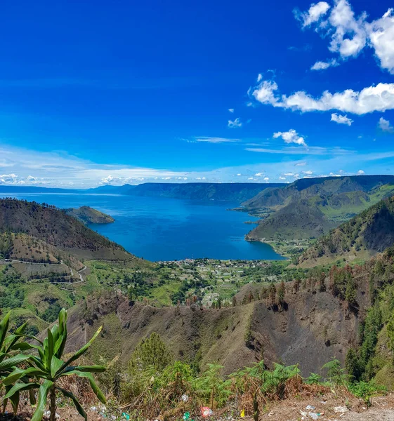 Bella Vista Danau Toba Lago Toba Sumatera Utara Indonesia Foto Stock Royalty Free