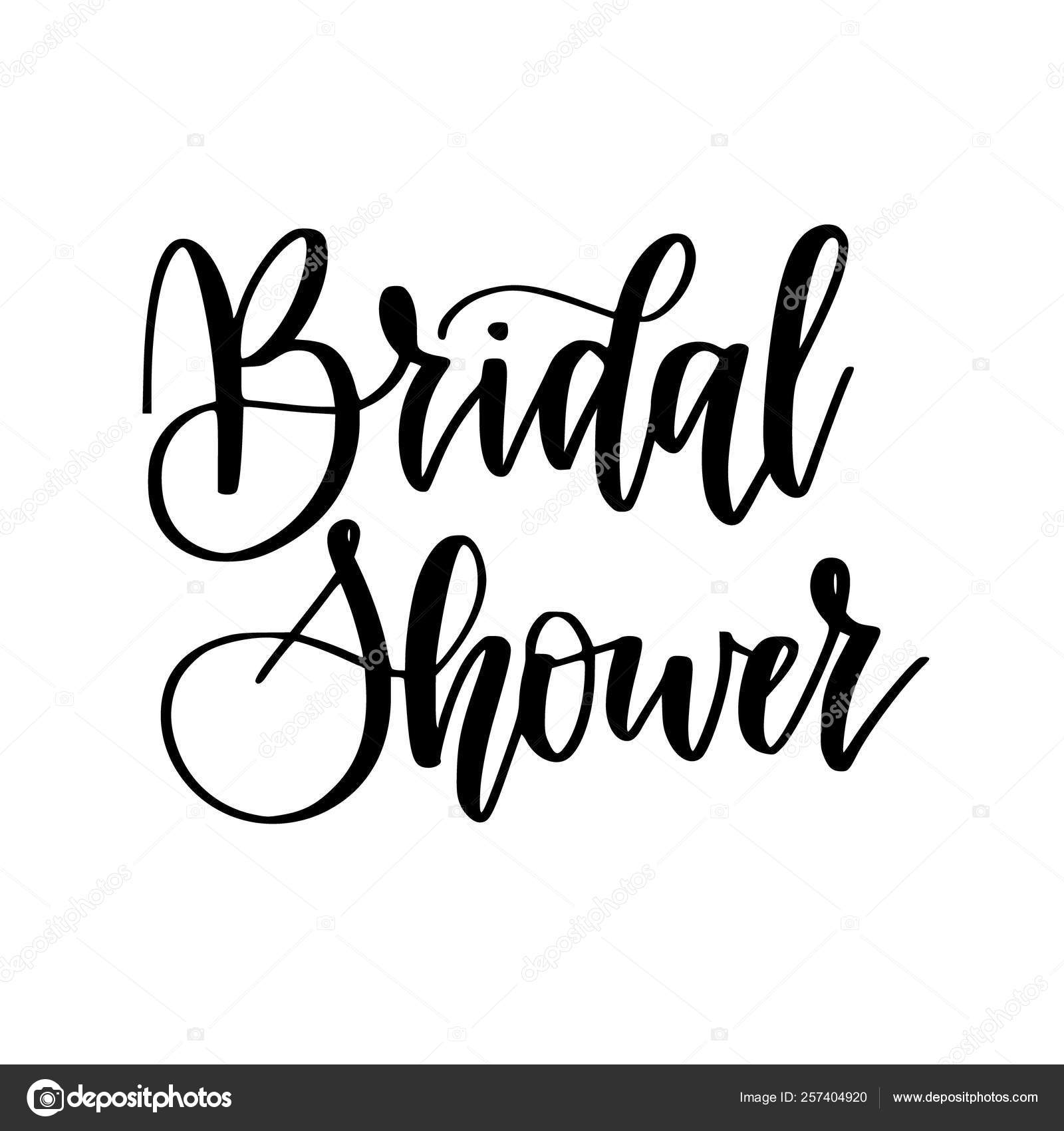 Bridal shower vector calligraphy design illustration bachelorette Stock