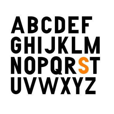 Vektör kalın yoğunlaştırılmış grotesk yazı tipi. Yalnızca büyük harf