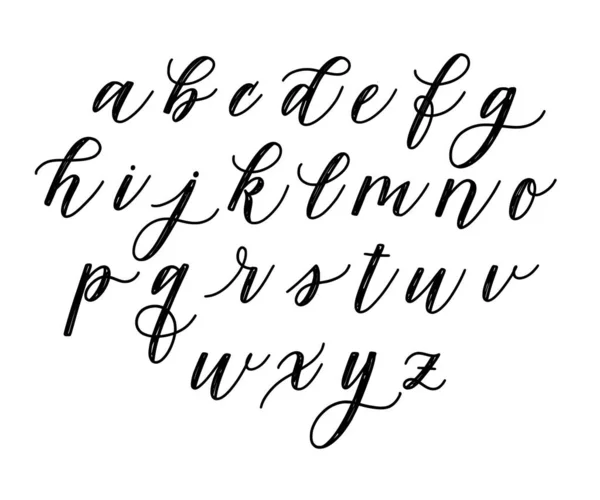 Lindo dibujado a mano caligrafía garabato alfabeto — Archivo Imágenes Vectoriales