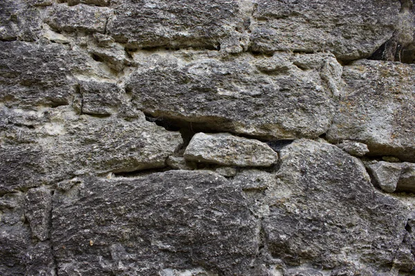 Parede Pedra Velha Com Fundo Rachaduras — Fotografia de Stock