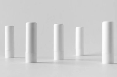 Dudak kremi paketleme mock-up.