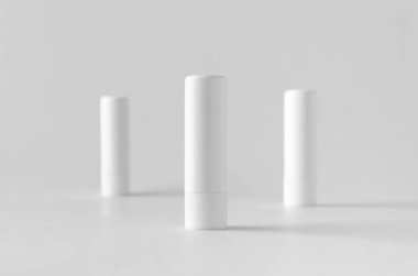 Dudak kremi paketleme mock-up.