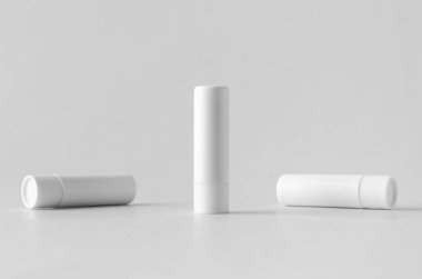 Dudak kremi paketleme mock-up.