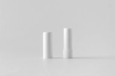 Dudak kremi paketleme mock-up.