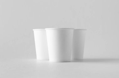 8 oz. beyaz kahve kağıt Kupası mock-up kapağı olmadan.