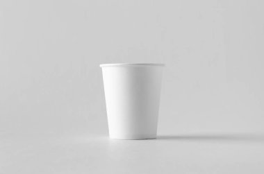 8 oz. beyaz kahve kağıt Kupası mock-up kapağı olmadan.